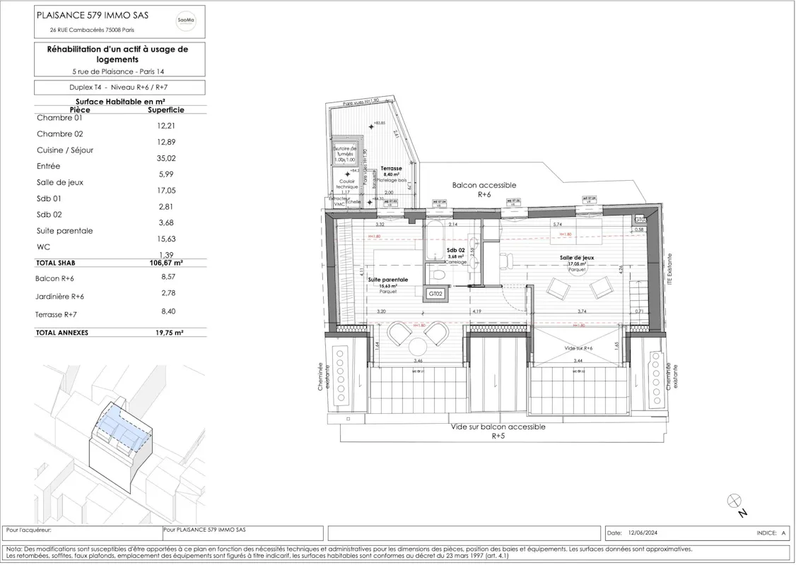 5 pièces 153 m², Paris 14e, vue 2