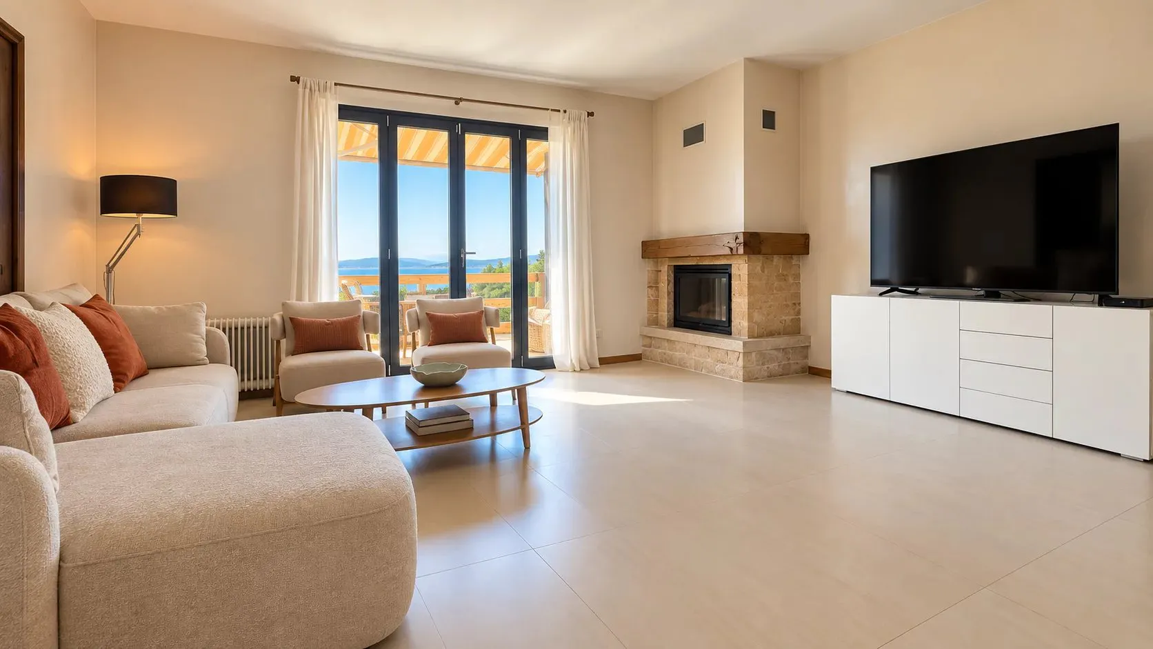 170 m² house with separate flat and sea view, Olmeto