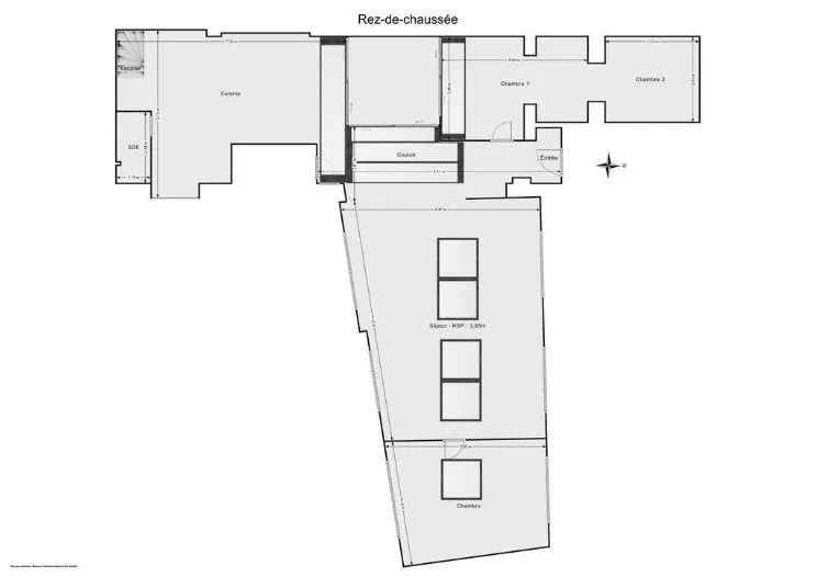 188 m² duplex workshop with 11 m² planted terrace, mixed use, Belleville