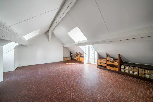 77 m² Carrez top-floor duplex with balcony and Notre-Dame view, Maubert